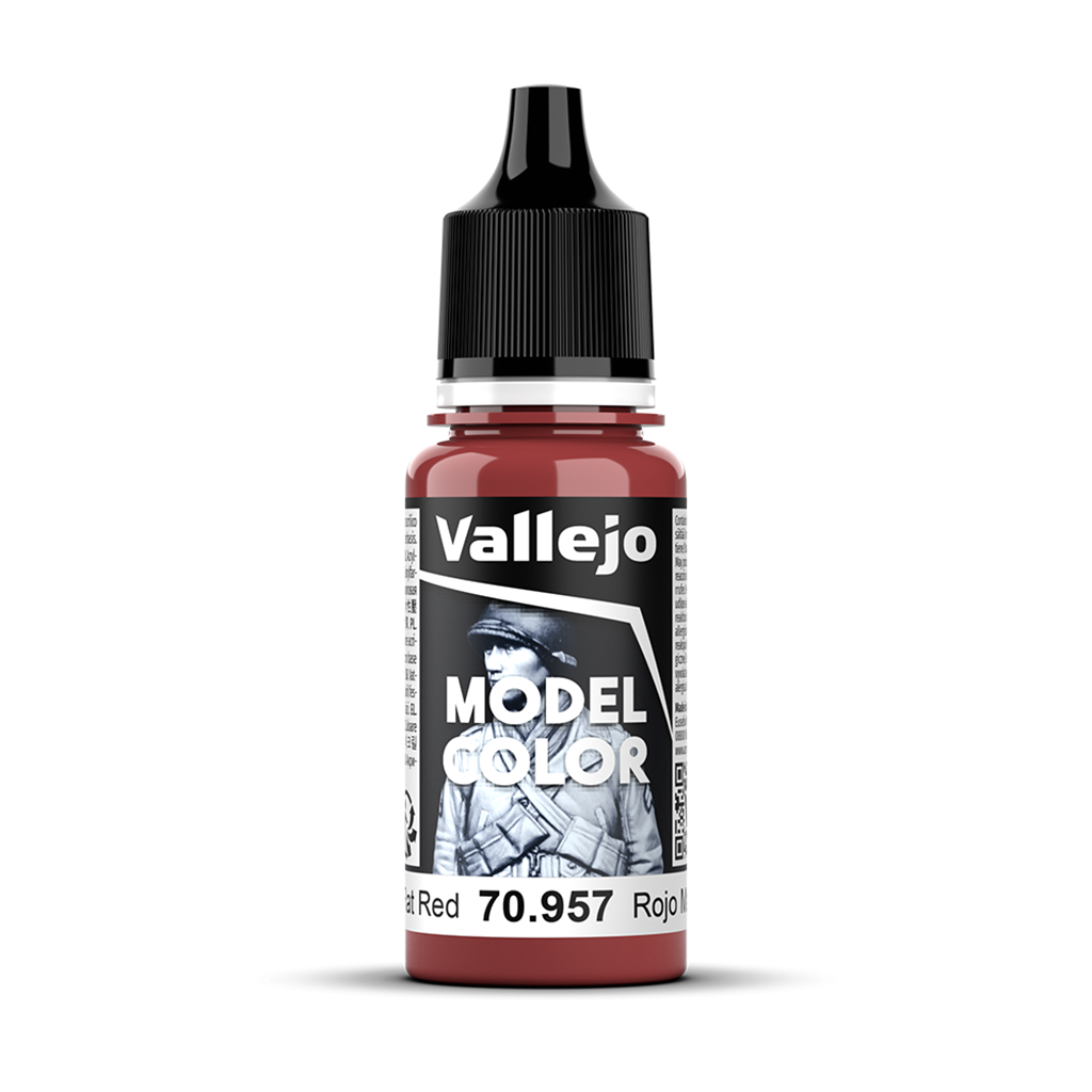Vallejo Model Color Flat Red 70957 Acrylfarbe 18 ml für Tabletop Miniaturen und Modellbau