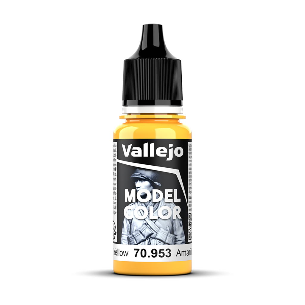 Vallejo Model Color Flat Yellow 70953 Acrylfarbe 18 ml für Tabletop Miniaturen und Modellbau