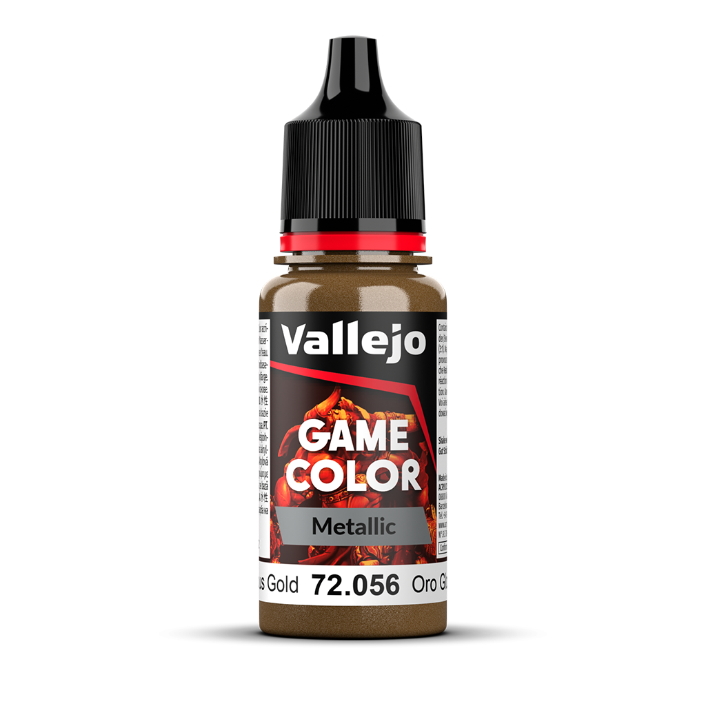 Vallejo Game Color Metallic Glorious Gold 72.056 Acrylfarbe 18 ml für Tabletop Miniaturen und Modellbau