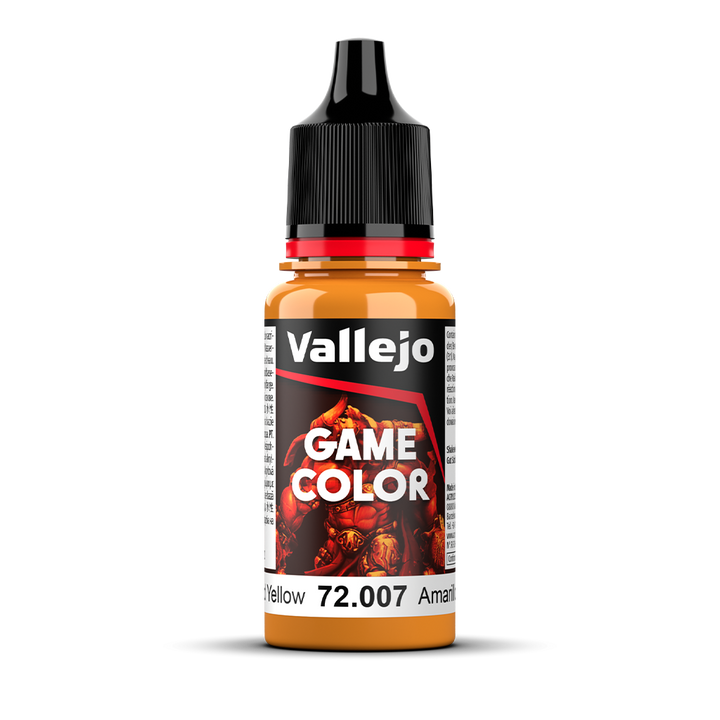 Vallejo Game Color Gold Yellow 72.007 Acrylfarbe 18 ml für Tabletop Miniaturen und Modellbau