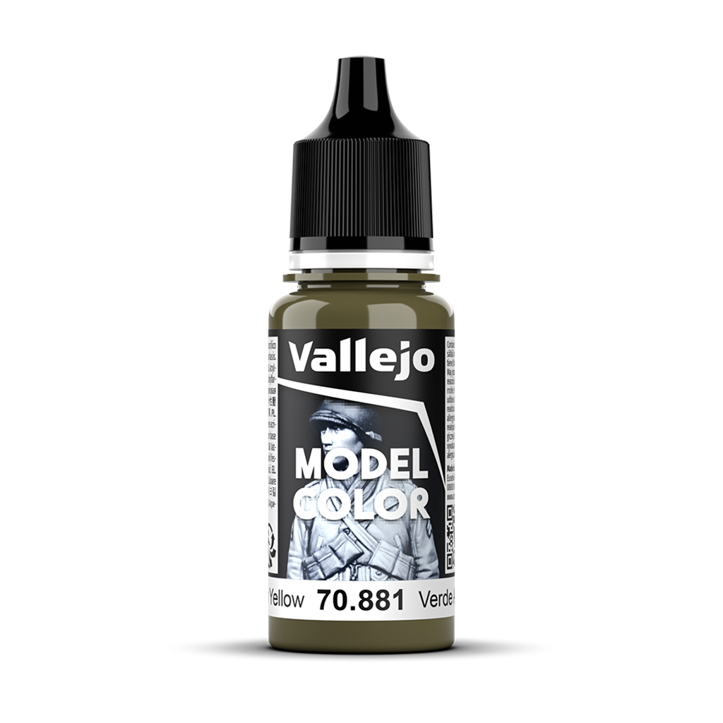 Vallejo Model Color Green Yellow 70881 Acrylfarbe 18 ml für Tabletop Miniaturen und Modellbau