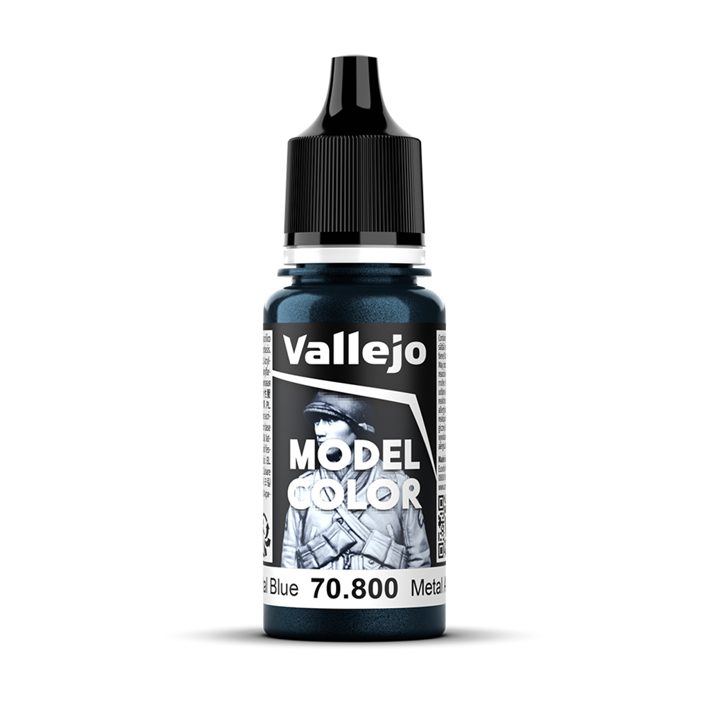 Vallejo Model Color Gunmetal Blue 70.800 Acrylfarbe 18 ml für Tabletop Miniaturen und Modellbau