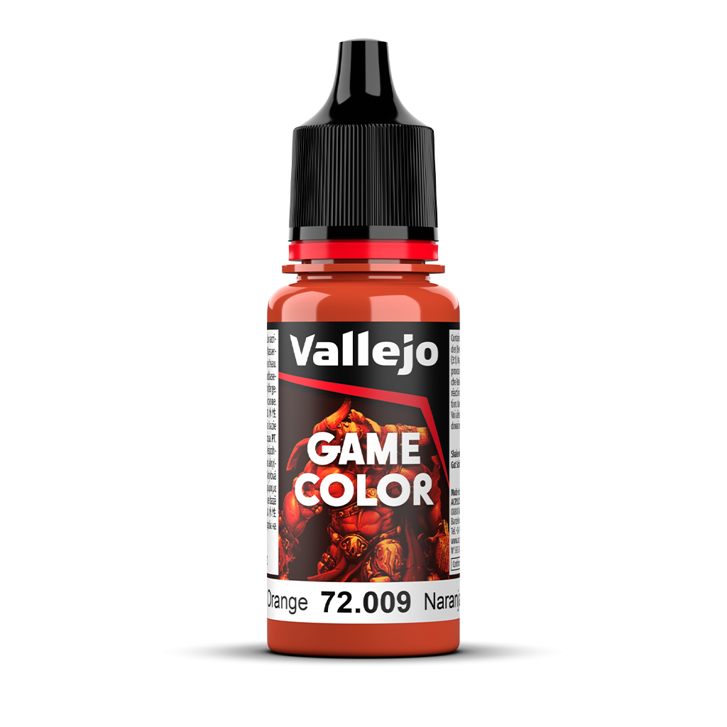Vallejo Game Color Hot Orange 72.009 Acrylfarbe 18 ml für Tabletop Miniaturen und Modellbau
