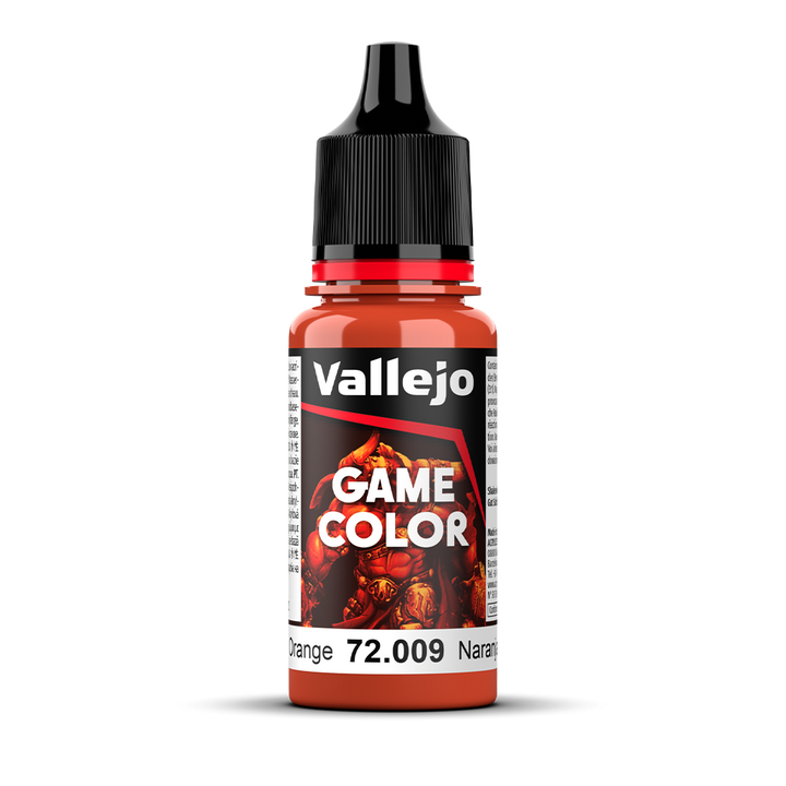 Vallejo Game Color Hot Orange 72.009 Acrylfarbe 18 ml für Tabletop Miniaturen und Modellbau