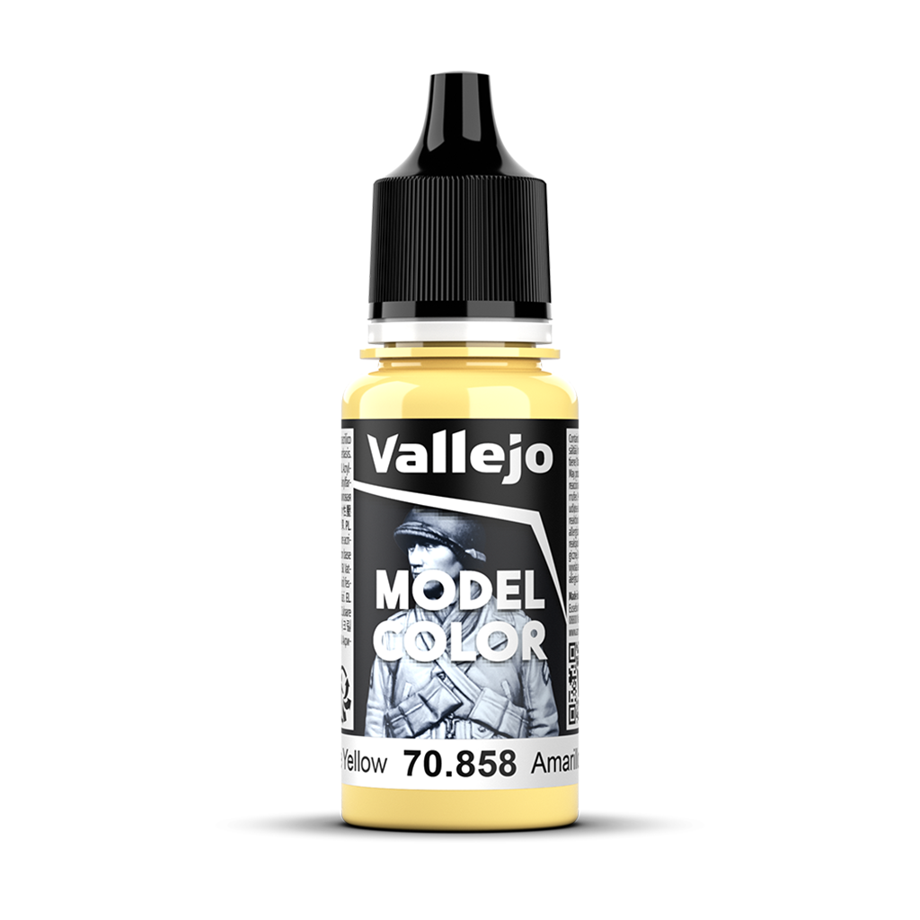 Vallejo Model Color Ice Yellow 70.858 Acrylfarbe 18 ml für Tabletop Miniaturen und Modellbau