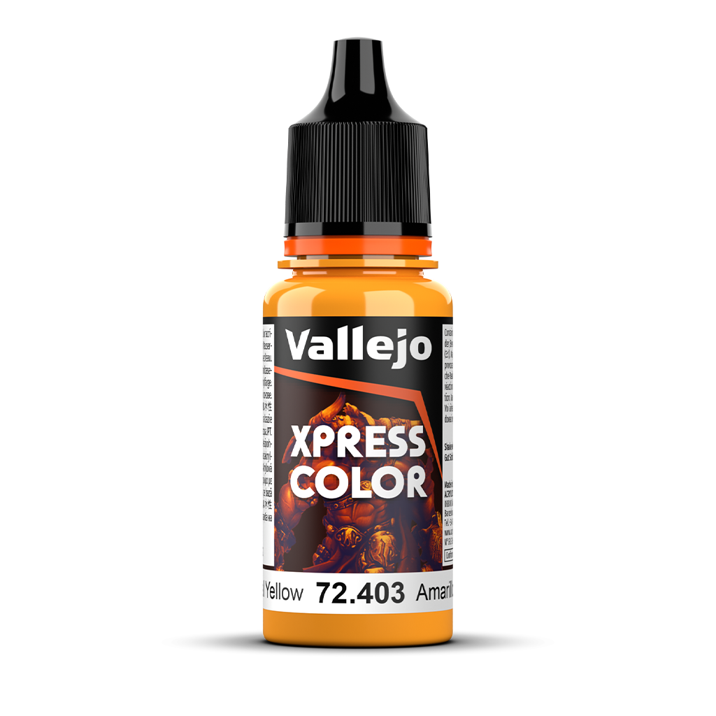 Vallejo Game xpress Color Imperial Yellow 72.403 Acrylfarbe 18 ml für Tabletop Miniaturen und Modellbau