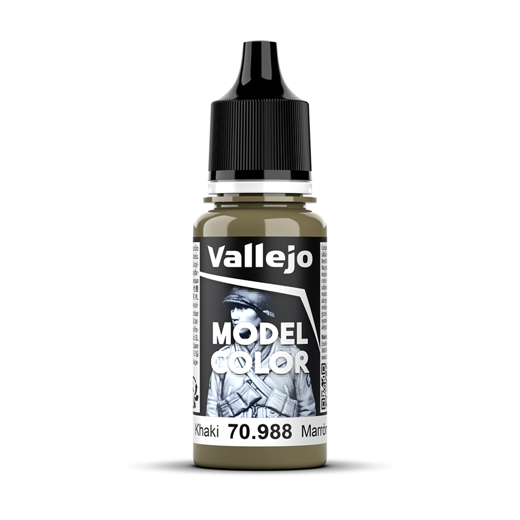 Vallejo Model Color Khaki 70.988 Acrylfarbe 18 ml für Tabletop Miniaturen und Modellbau