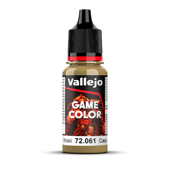 Vallejo Game Color Khaki 72.061 Acrylfarbe 18 ml für Tabletop Miniaturen und Modellbau