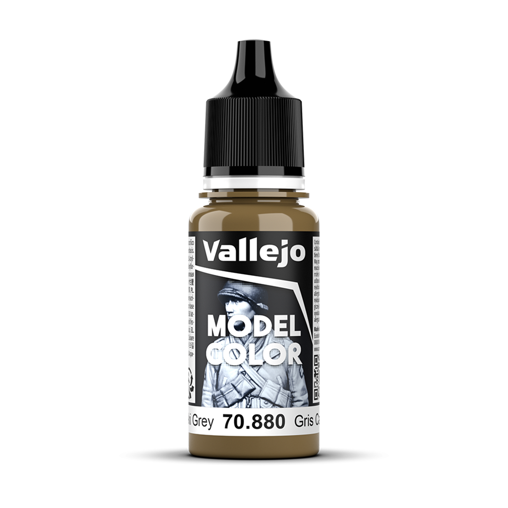 Vallejo Model Color Khaki Grey 70.880 Acrylfarbe 18 ml für Tabletop Miniaturen und Modellbau