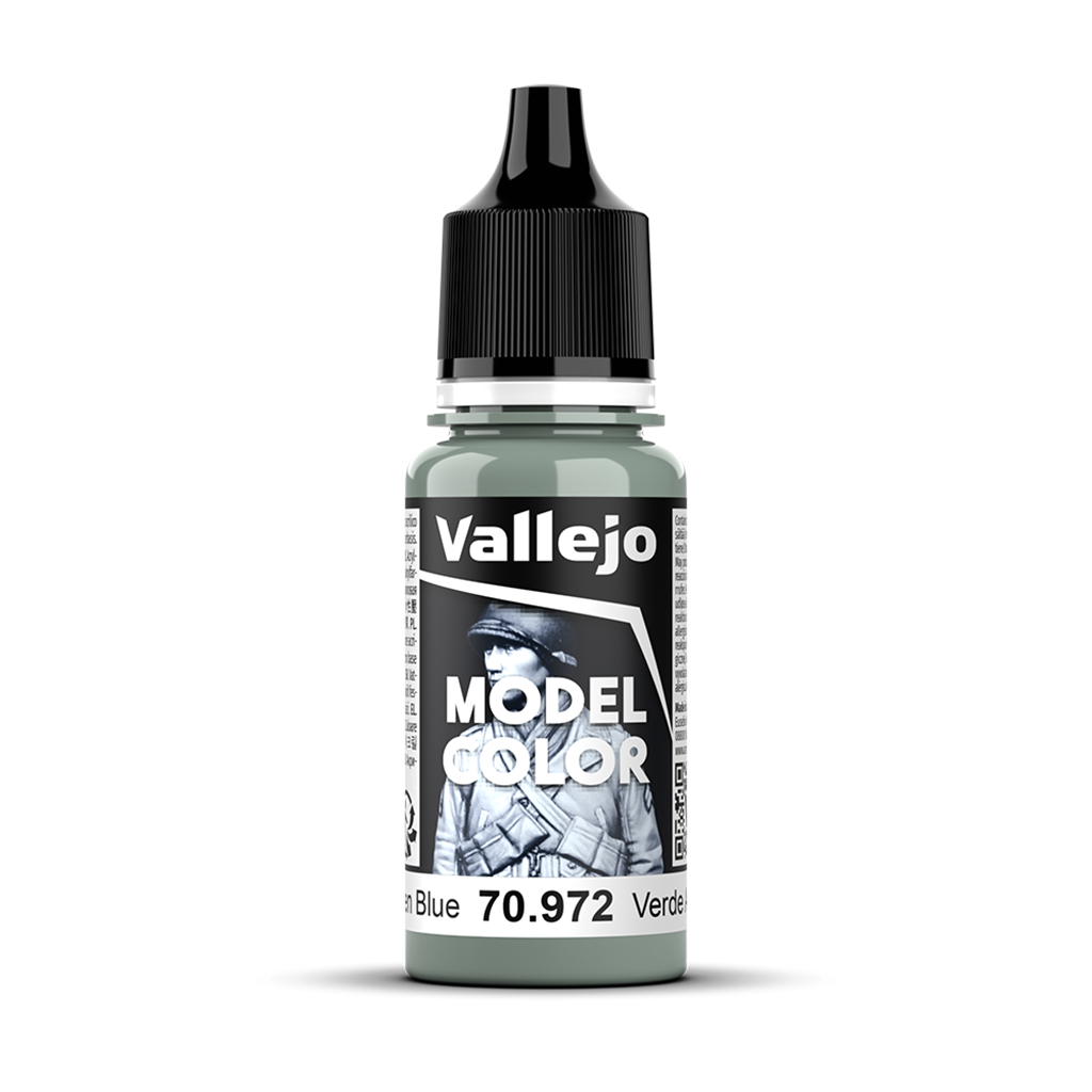 Vallejo Model Color Light Green Blue 70.972 Acrylfarbe 18 ml für Tabletop Miniaturen und Modellbau