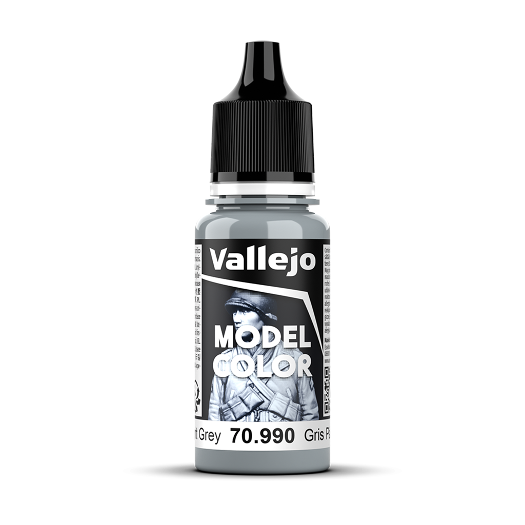 Vallejo Model Color Light Grey 70.990 Acrylfarbe 18 ml für Tabletop Miniaturen und Modellbau