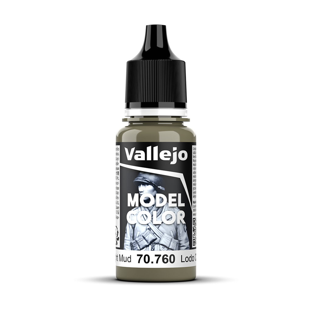 Vallejo Model Color Light Mud 70.760 Acrylfarbe 18 ml für Tabletop Miniaturen und Modellbau