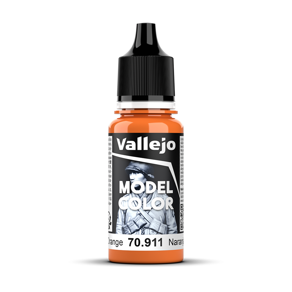 Vallejo Model Color Light Orange 70.911 Acrylfarbe 18 ml für Tabletop Miniaturen und Modellbau
