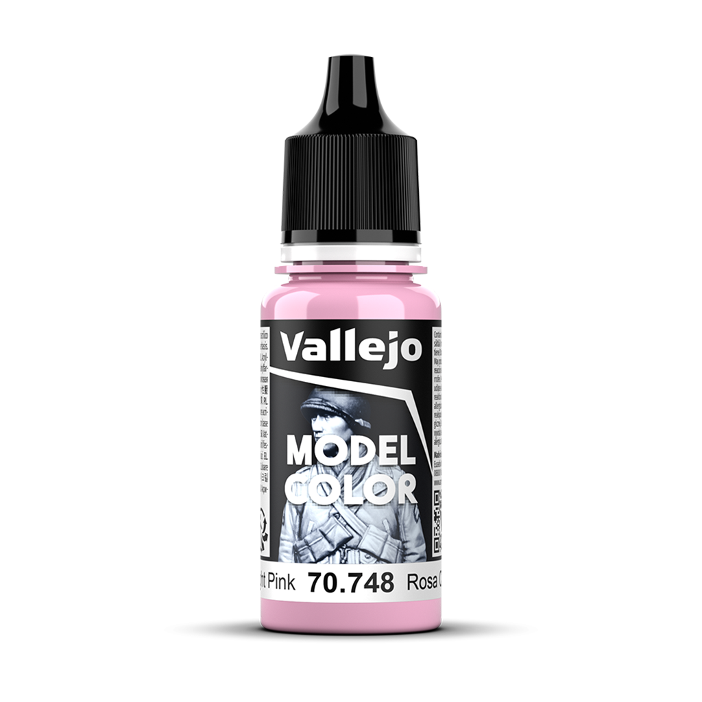 Vallejo Model Color Light Pink 70.748 Acrylfarbe 18 ml für Tabletop Miniaturen und Modellbau