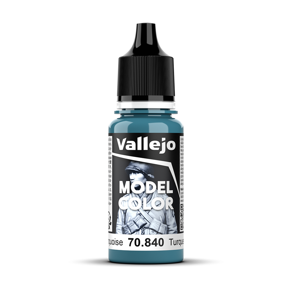 Vallejo Model Color Light Turquoise 70.840 Acrylfarbe 18 ml für Tabletop Miniaturen und Modellbau