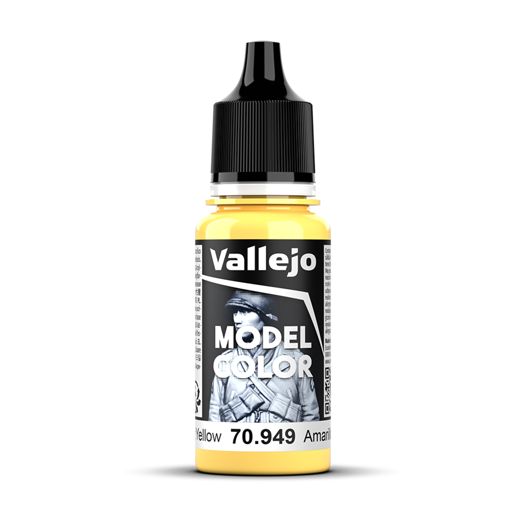 Vallejo Model Color Light Yellow 70.949 Acrylfarbe 18 ml für Tabletop Miniaturen und Modellbau