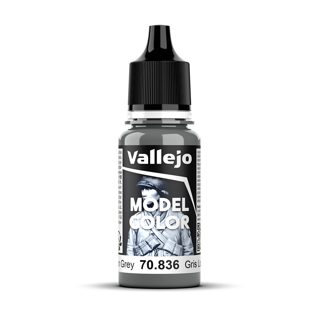 Vallejo Model Color London Grey 70.836 Acrylfarbe 18 ml für Tabletop Miniaturen und Modellbau
