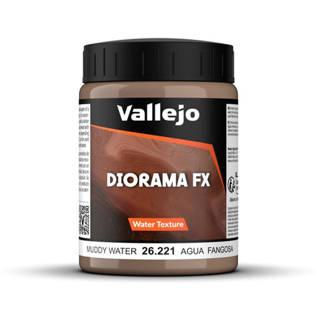 Vallejo Diorama FX Muddy Water Texture 26.221 Textur Paste 200 ml für Tabletop Miniaturen Bases und Modellbau Dioramen