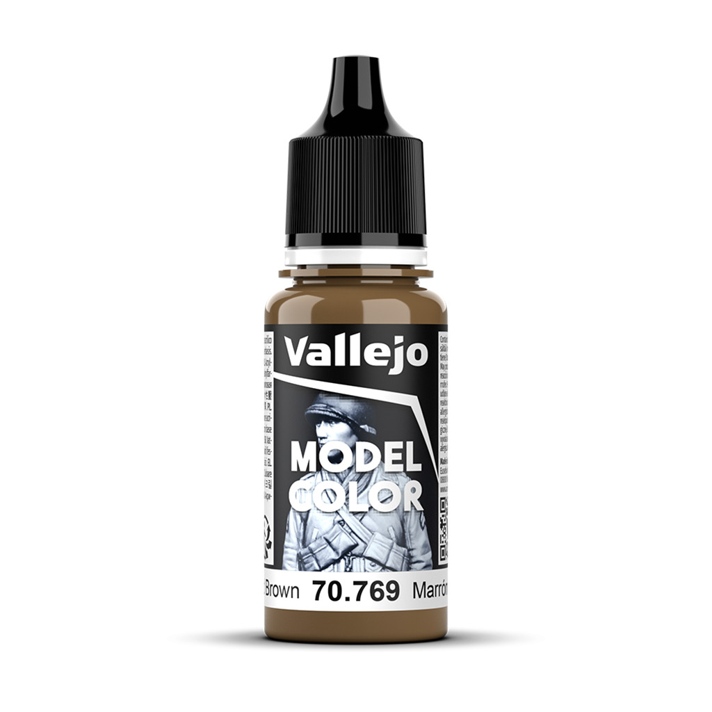 Vallejo Model Color Mustard Brown 70769 Acrylfarbe 18 ml für Tabletop Miniaturen und Modellbau