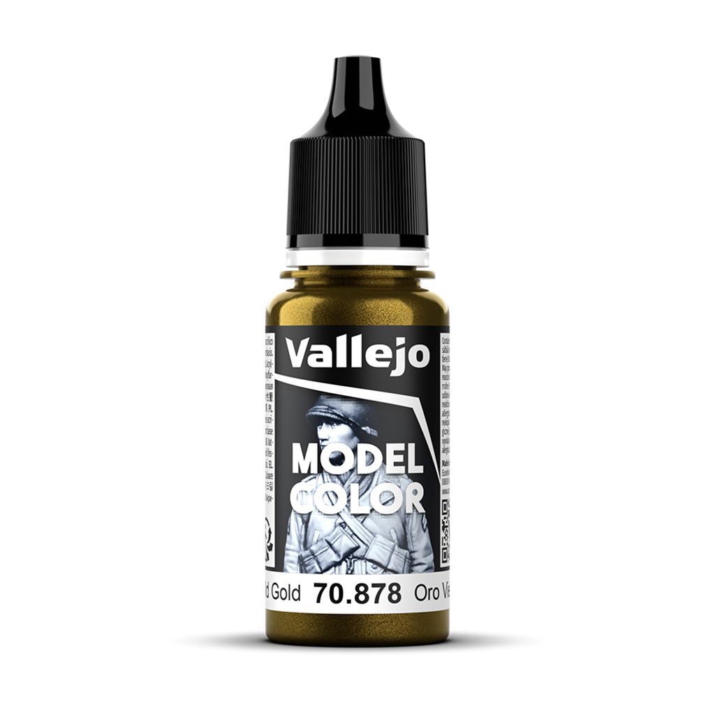 Vallejo Model Color Old Gold 70878 Acrylfarbe 18 ml für Tabletop Miniaturen und Modellbau