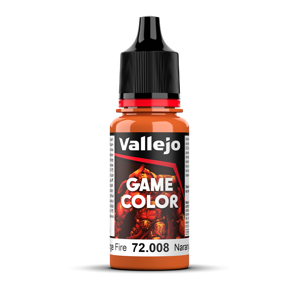 Vallejo Game Color Orange Fire 72.008 Acrylfarbe 18 ml für Tabletop Miniaturen und Modellbau