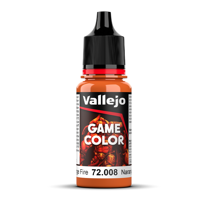 Vallejo Game Color Orange Fire 72.008 Acrylfarbe 18 ml für Tabletop Miniaturen und Modellbau
