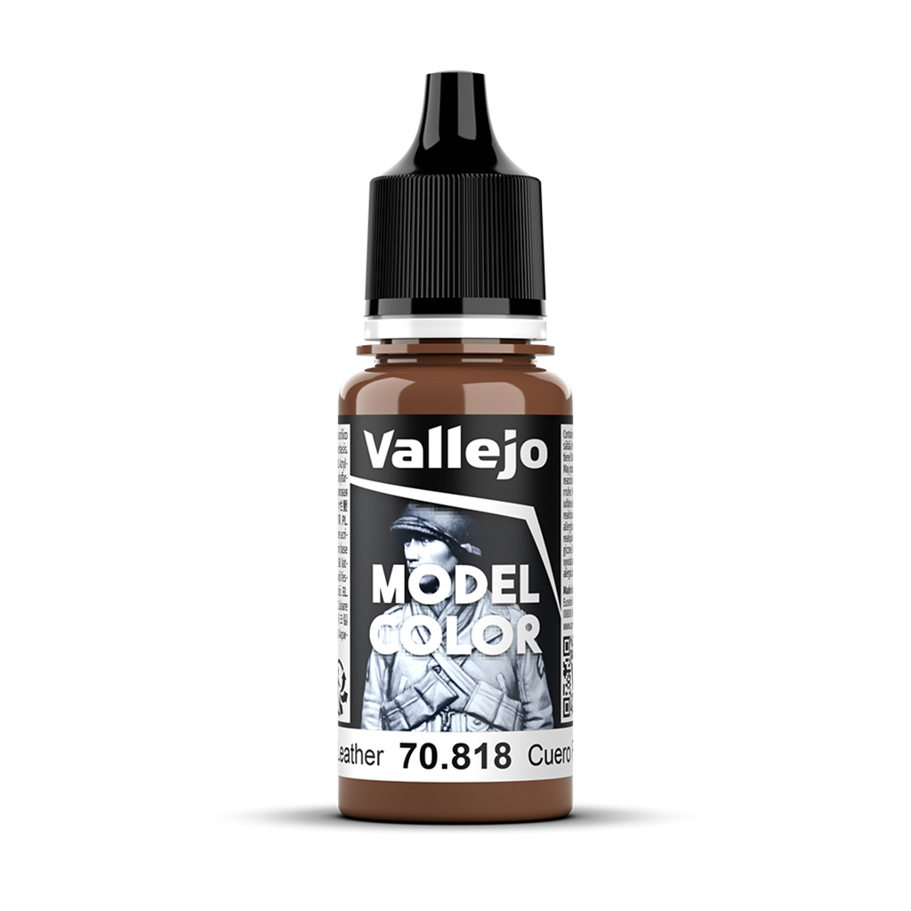 Vallejo Model Color Red Leather 70818 Acrylfarbe 18 ml für Tabletop Miniaturen und Modellbau