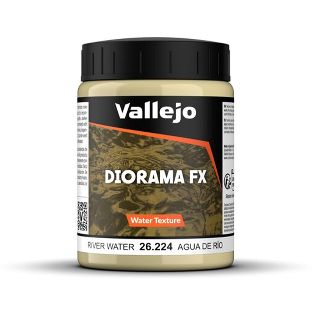 Vallejo Diorama FX River Water Water Texture 26.224 Textur Paste 200 ml für Tabletop Miniaturen Bases und Modellbau Dioramen