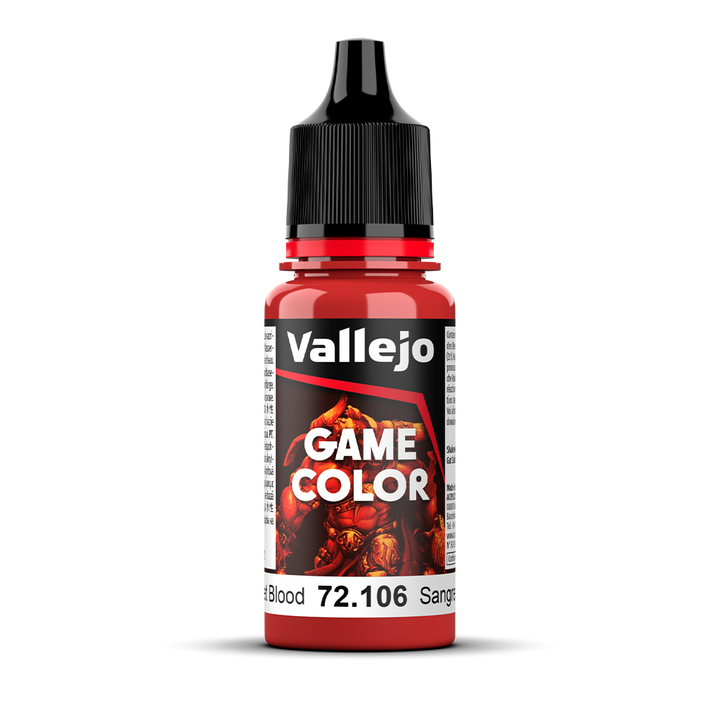 Vallejo Game Color Scarlet Blood 72.106 Acrylfarbe 18 ml für Tabletop Miniaturen und Modellbau