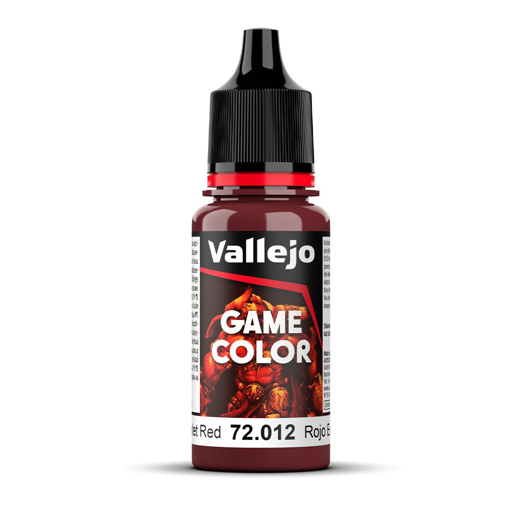 Vallejo Game Color Scarlet Red 72.012 Acrylfarbe 18 ml für Tabletop Miniaturen und Modellbau