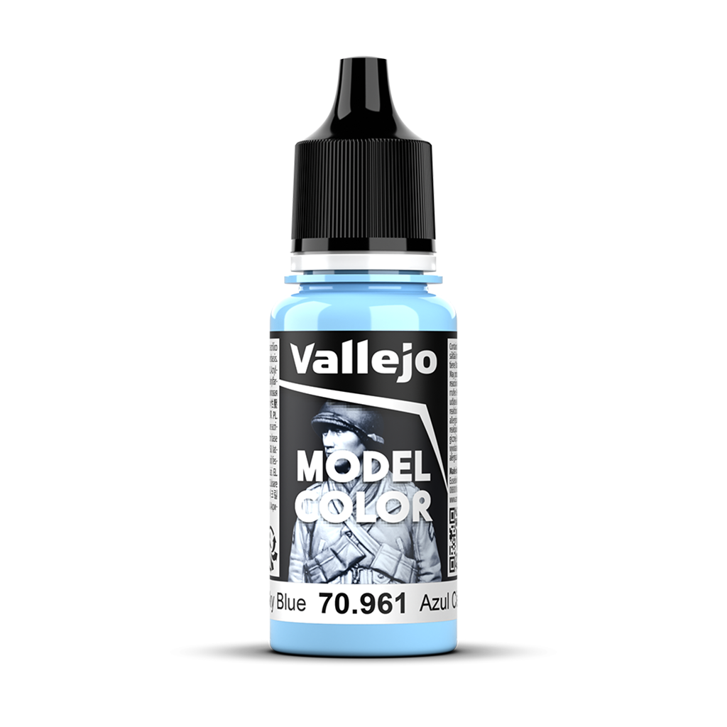 Vallejo Model Color Sky Blue 70.961 Acrylfarbe 18 ml für Tabletop Miniaturen und Modellbau