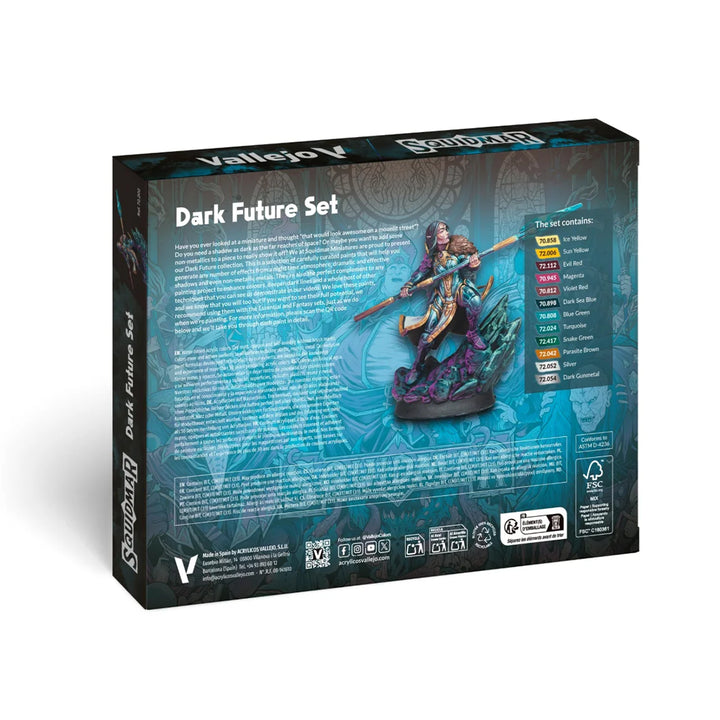 Squidmar x Vallejo - Dark Future Paint Set 12x18ml (72202)