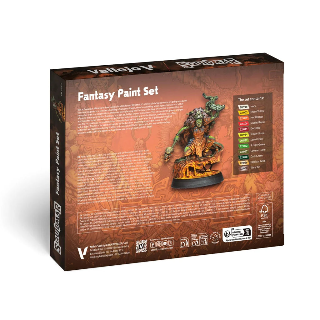 Squidmar x Vallejo - Fantasy Paint Set 12x18ml (72203)