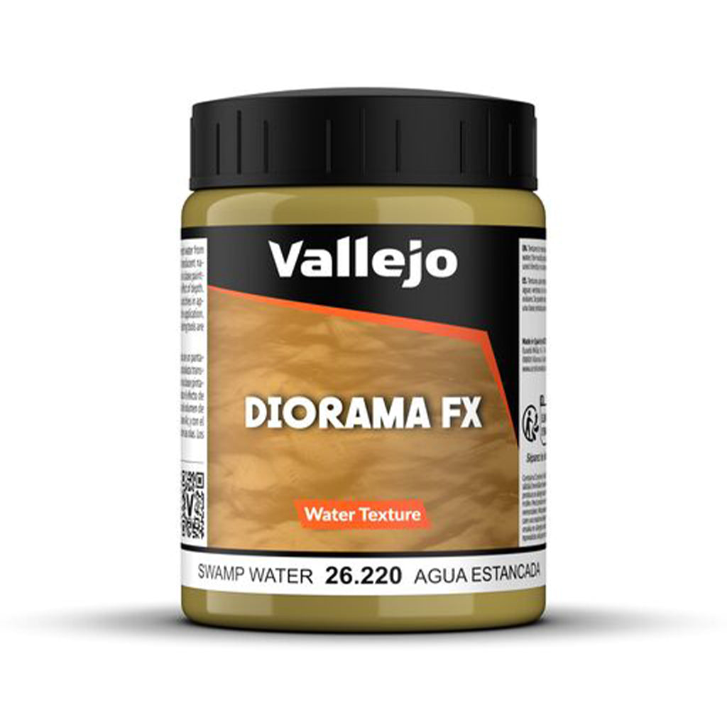 Vallejo Diorama FX Swamp Water Texture 26.220 Textur Paste 200 ml für Tabletop Miniaturen Bases und Modellbau Dioramen