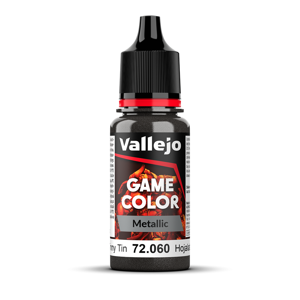 Vallejo Game Color Metallic Tinny Tin 72.060 Acrylfarbe 18 ml für Tabletop Miniaturen und Modellbau