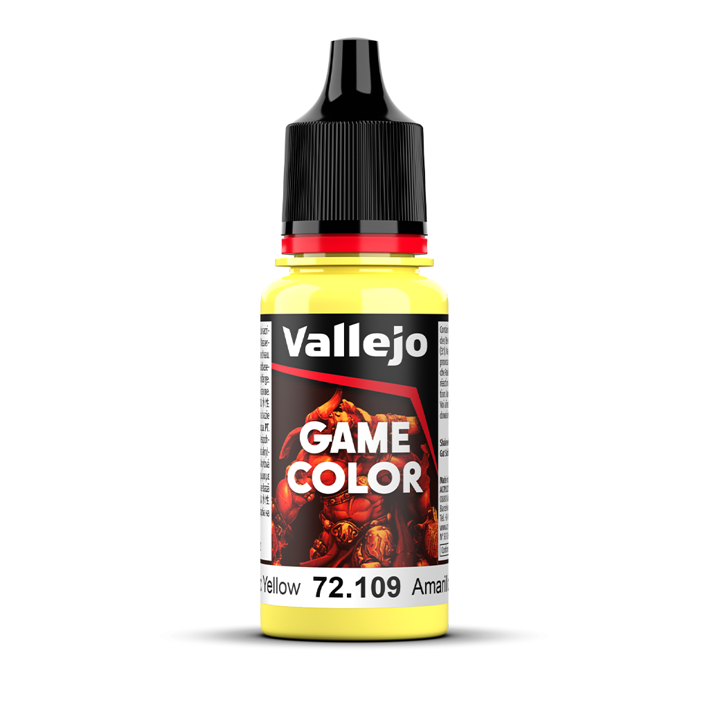 Vallejo Game Color Toxic Yellow 72.109 Acrylfarbe 18 ml für Tabletop Miniaturen und Modellbau
