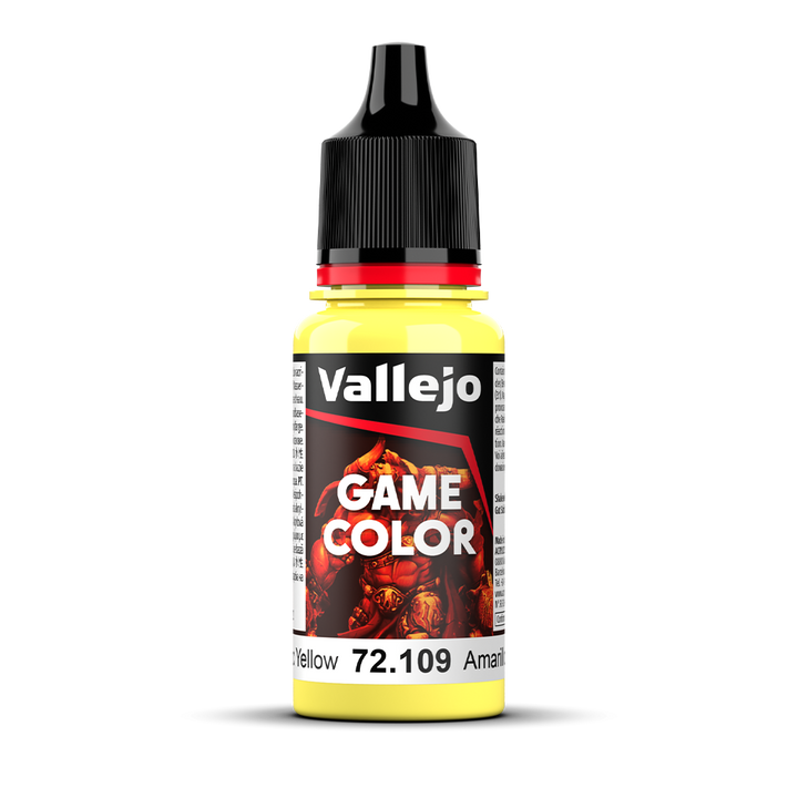 Vallejo Game Color Toxic Yellow 72.109 Acrylfarbe 18 ml für Tabletop Miniaturen und Modellbau