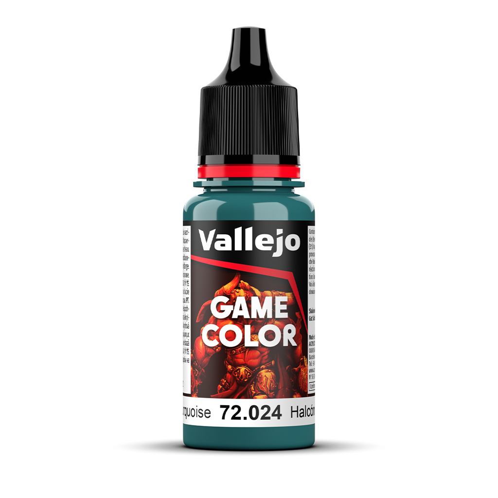 Vallejo Game Color Turquoise 72.024 Acrylfarbe 18 ml für Tabletop Miniaturen und Modellbau