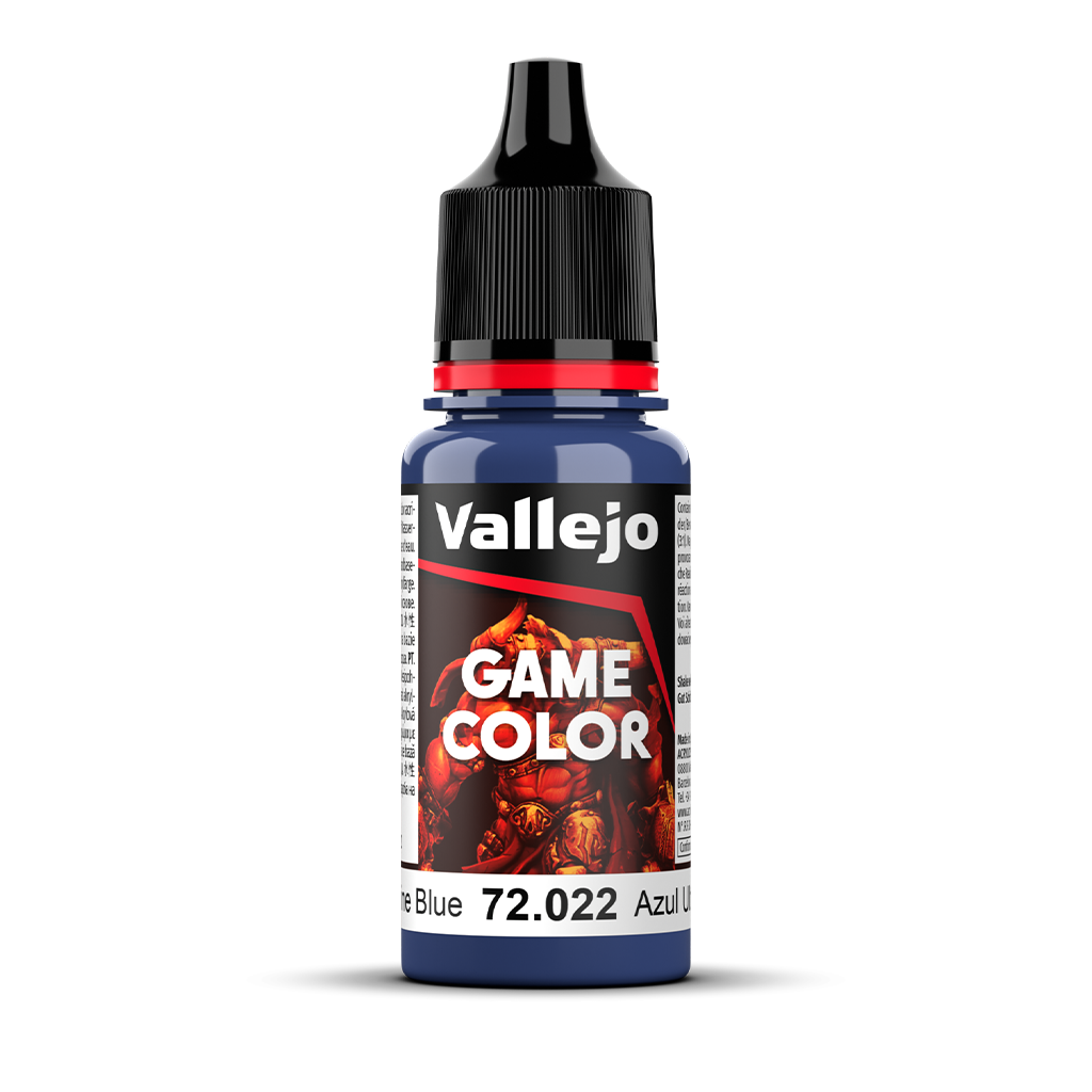 Vallejo Game Color Ultramarine Blue 72.022 Acrylfarbe 18 ml für Tabletop Miniaturen und Modellbau