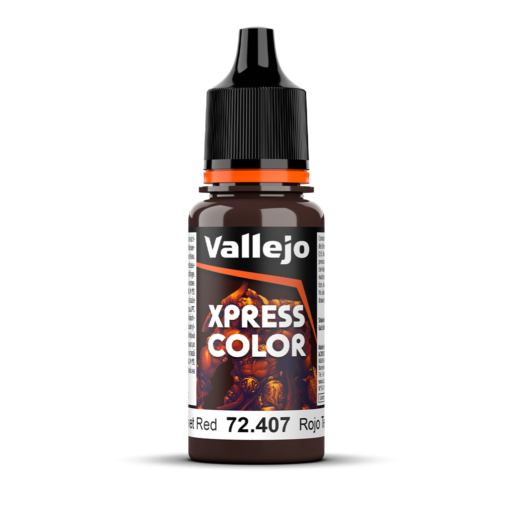 Vallejo Game xpress Color Velvet Red 72.407 Acrylfarbe 18 ml für Tabletop Miniaturen und Modellbau