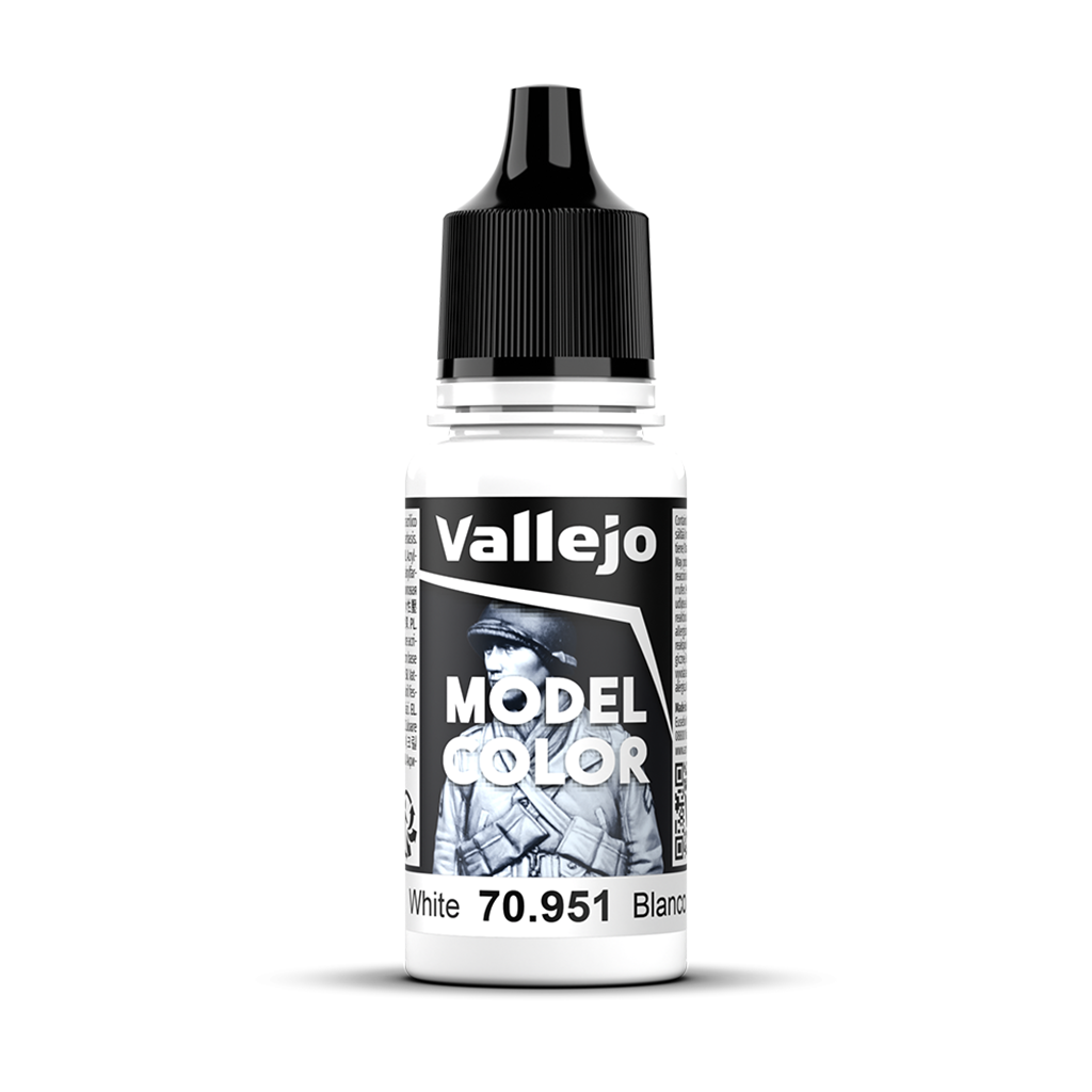 Vallejo Model Color White 70.951 Acrylfarbe 18 ml für Tabletop Miniaturen und Modellbau