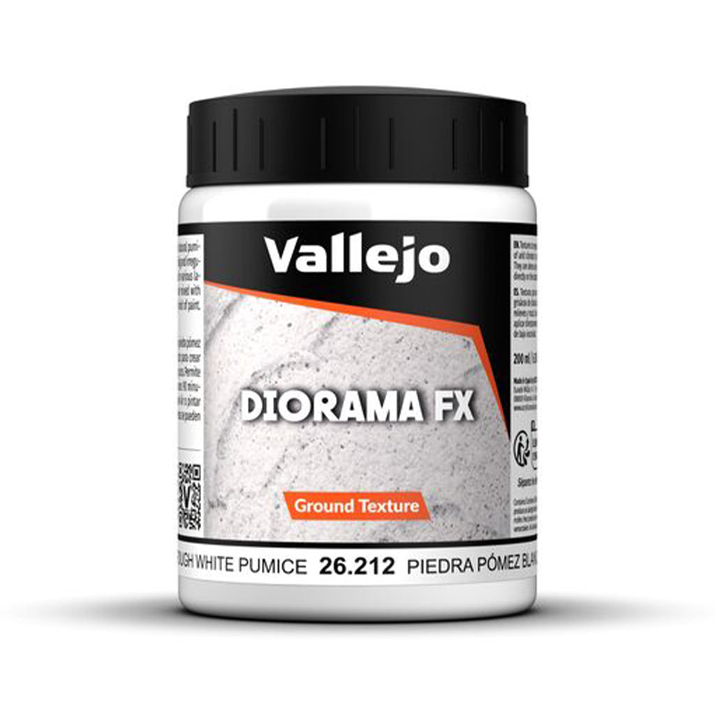Vallejo Diorama FX White Pumice Ground Texture 26.212 Textur Paste 200 ml für Tabletop Miniaturen Bases und Modellbau Dioramen