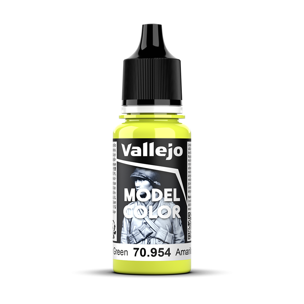 Vallejo Model Color Yellow Green 70.954 Acrylfarbe 18 ml für Tabletop Miniaturen und Modellbau